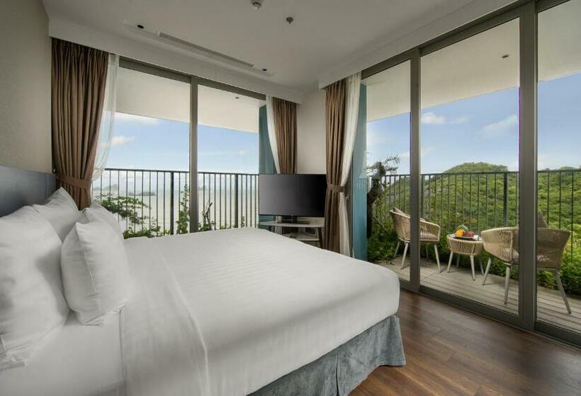 اتاق خانوادگی با چشمانداز دریا, Flamingos Cat Ba Resort Apartment