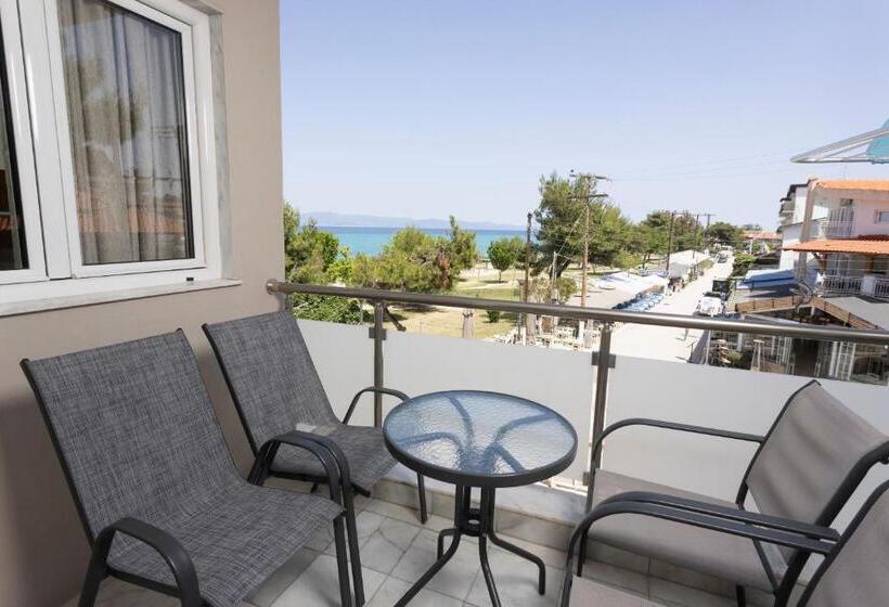 غرفة عائلية مطلّة علي البحر, Hanioti Grandotel