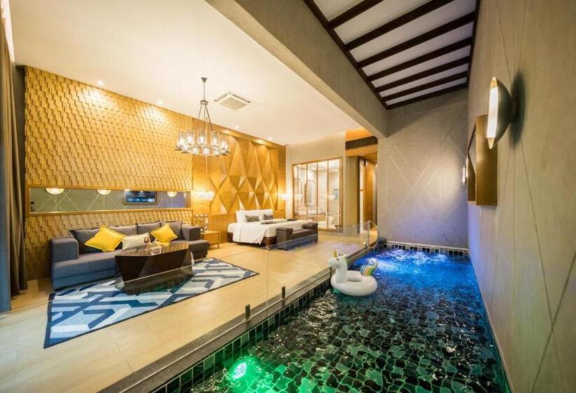 침실 1개 디럭스 빌라, La Miniera Pool Villas Pattaya   Small Luxury Hotels Of The World