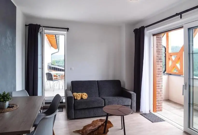 テラス付き1ベッドルームアパートメント, Wellness Apartmány Panorama