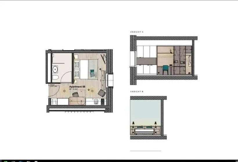 １ベッドルームのデラックスアパートメント, Aparthotel Luzern West