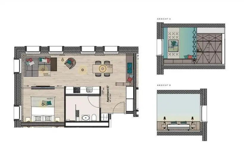 １ベッドルームのデラックスアパートメント, Aparthotel Luzern West