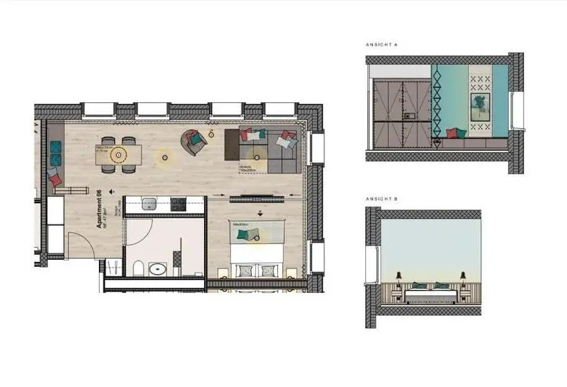 １ベッドルームのデラックスアパートメント, Aparthotel Luzern West