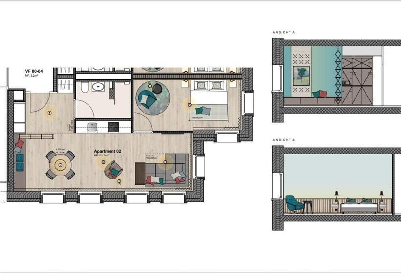 شقة ديلوكس غرفة واحدة, Aparthotel Luzern West