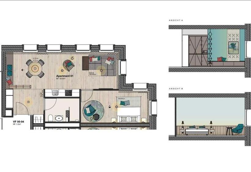 דירת חדר דלוקס, Aparthotel Luzern West