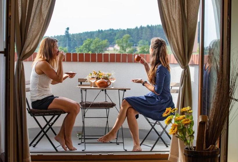 شقة غرفة واحدة مزودة بتراس, Residence Tvrz Skočice