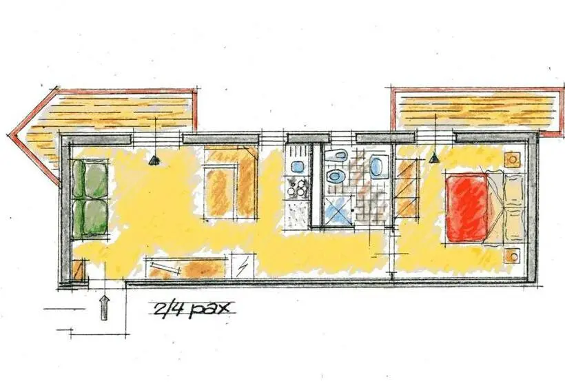 景色の見える一ベッドルームアパートメント, Appartamenti Residence La Roggia