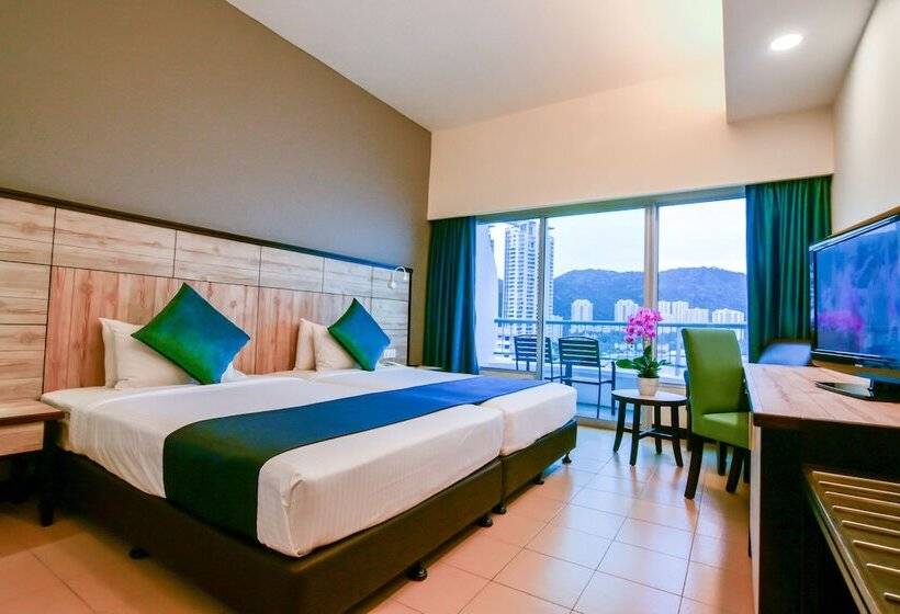 חדר דלוקס נוף לים, Flamingo By The Beach Penang