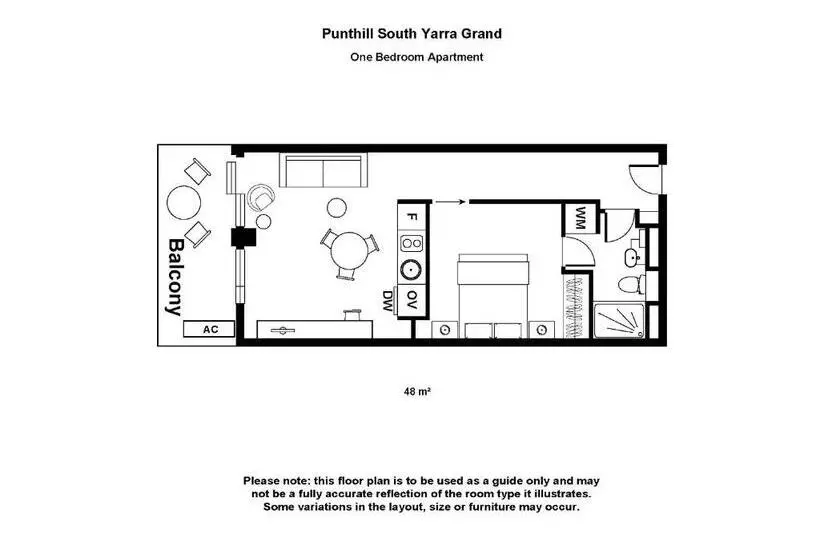 １ベッドルームアパートメント, Punthill South Yarra Grand