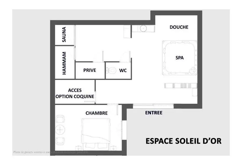 سوئیت با تخت بزرگ, L Espace Détente
