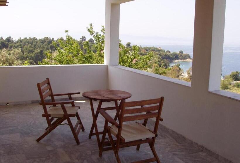침실 1개 바다 전망 아파트, Villa Kavourakia