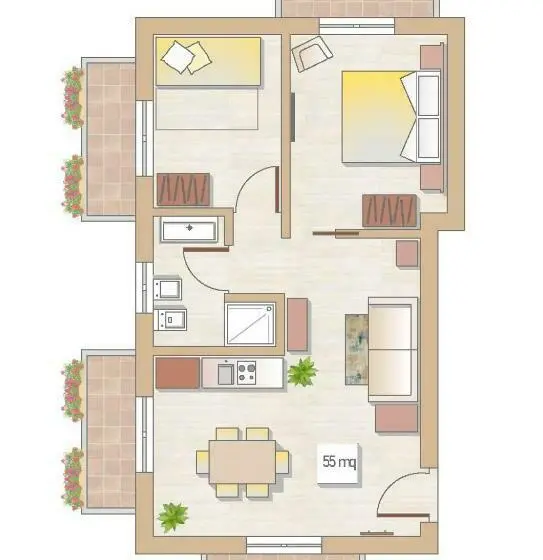 １ベッドルームのデラックスアパートメント, Arvo Residence Sila Lorica