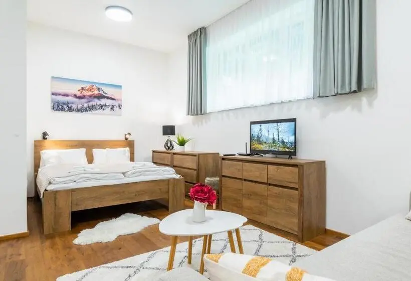 キングサイドベッドのスタンダードワンルーム, Apartmány Resort Vrchlabí