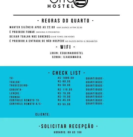 اتاق استاندارد چهار تخته, Esquina 8 Suítes Confort & Hostel