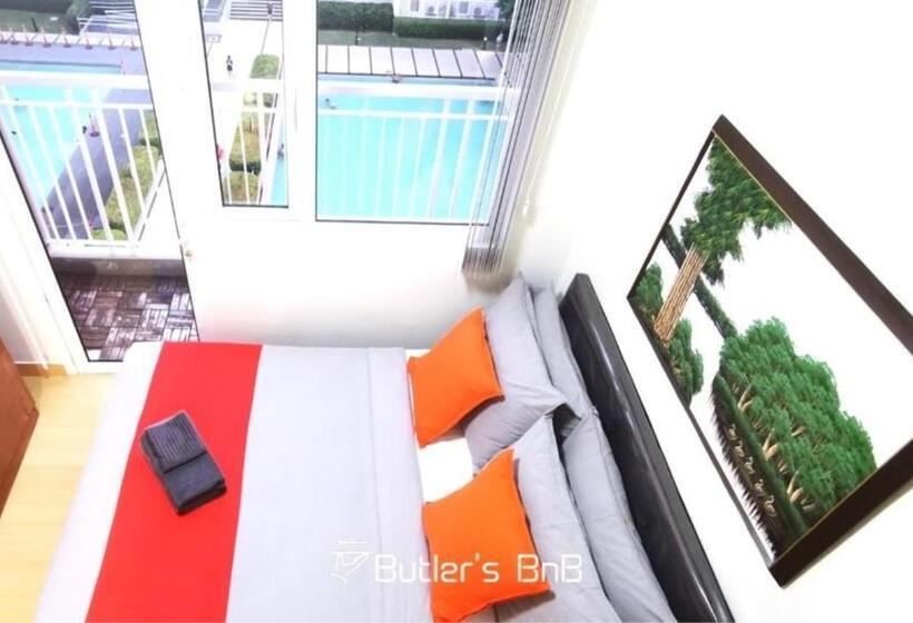 Quarto Deluxe com Balcão, Butler S Bnb @ Trees Residences Qc Phil