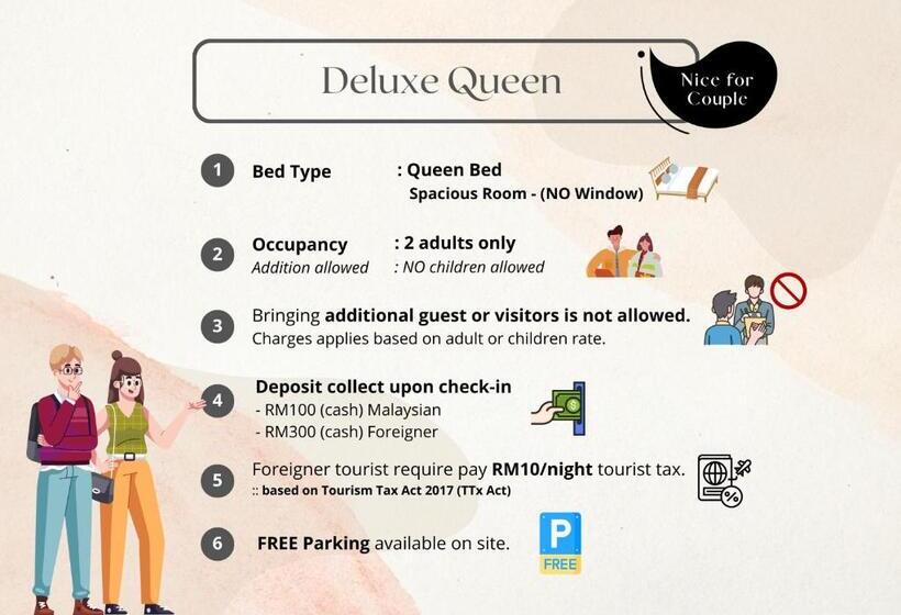 복층 룸 퀸 침대, Hilltop Hotel Tanjung Malim