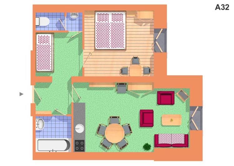 شقة بغرفة نوم واحدة, Skiresort Pec Poustevnik