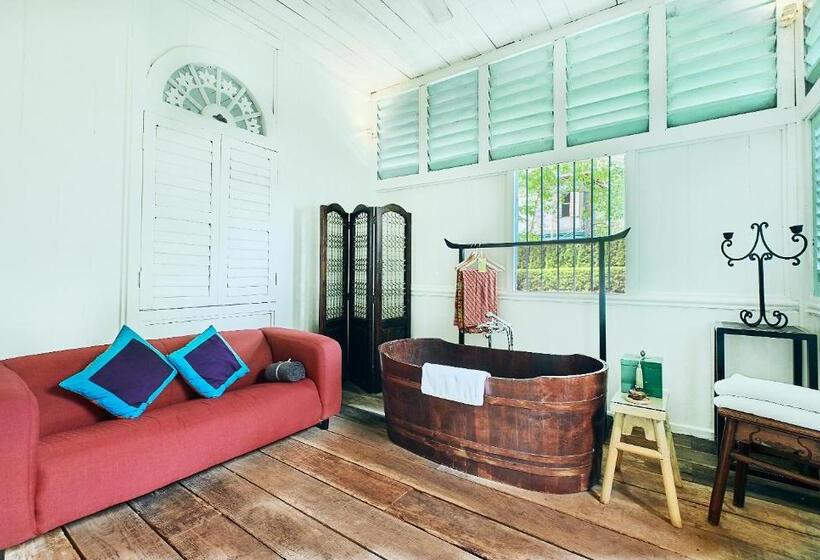 1침실 빌라 정원 전망, Temple Tree Resort