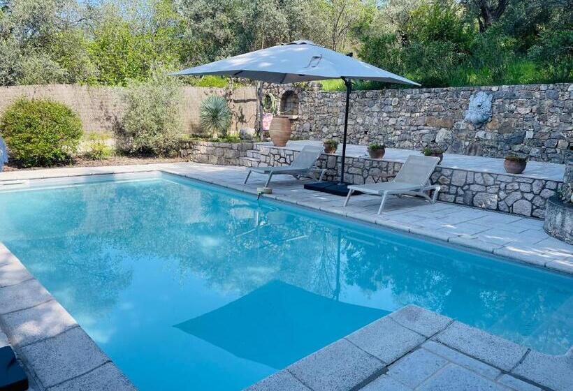 غرفة قياسية مطلّة علي حمام السباحة, Mas Lou Piastoun