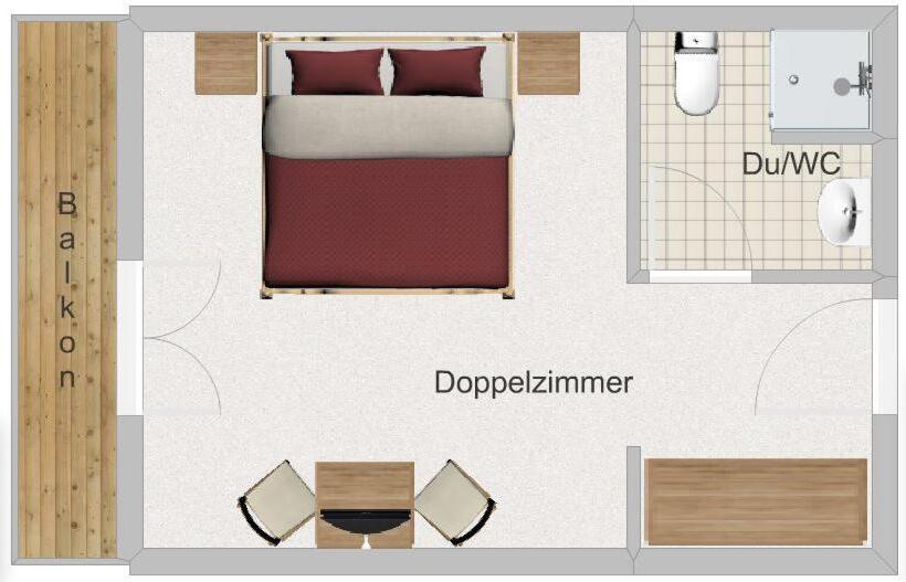 Quarto Estandar com Sacada, Gästehaus Kristall