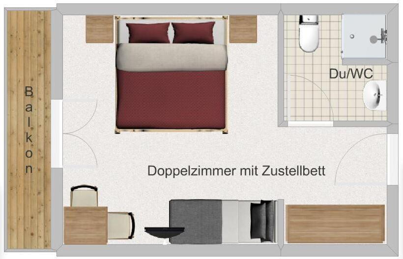 Standard Szoba Erkéllyel, Gästehaus Kristall