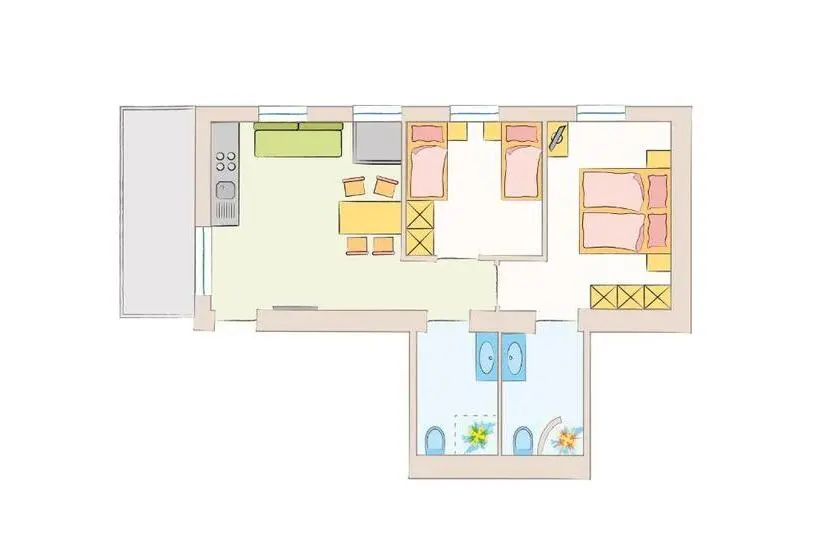 2ベッドルームアパートメント, Xl Appartements Steinhaus