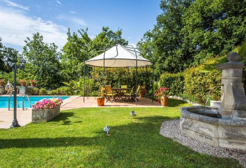 اتاق استاندارد با چشمانداز استخر, Mas Du Roc Bed & Breakfast