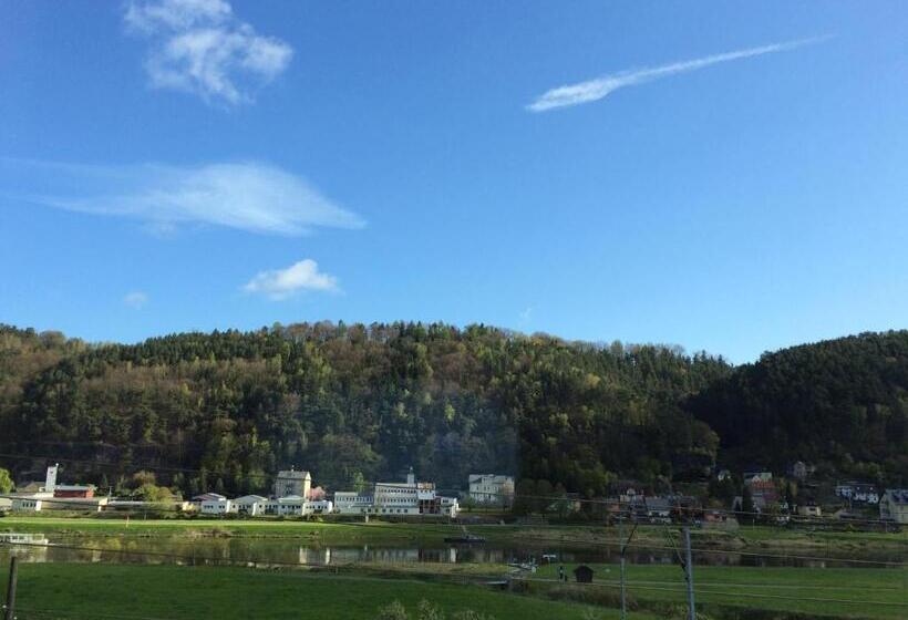 דירה בת חדר שינה 1 עם מרפסת, Pension Hönel Hof Bad Schandau