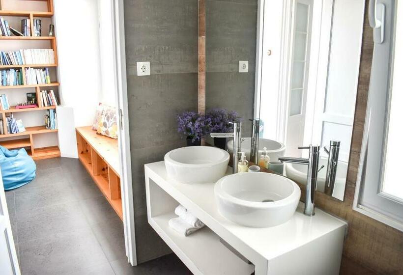 غرفة قياسية حمام مشترك, A Casa Da Cascata