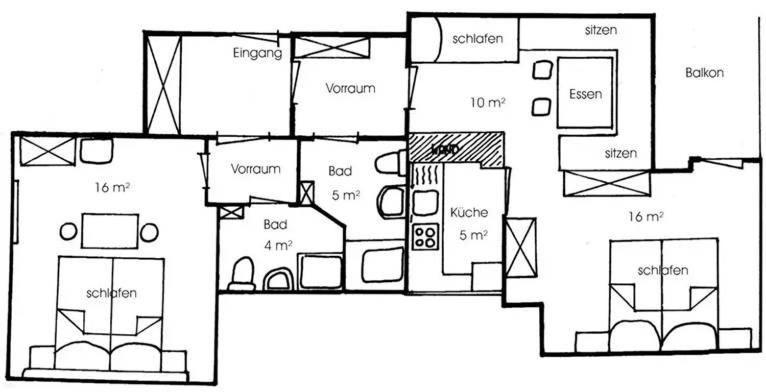 דירת שני חדרים עם מרפת, Gästehaus Steinerhof