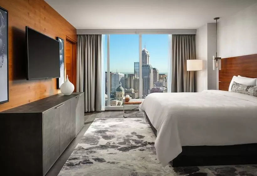 シティビューのダブルベッドスタンダードルーム, Jw Marriott Indianapolis