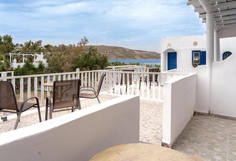 غرفة عائلية ذات إطلالة جانبية على البحر, Alexandros By The Beach   Serifos