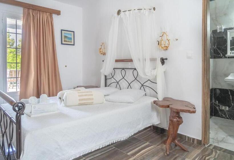 غرفة عائلية ذات إطلالة جانبية على البحر, Alexandros By The Beach   Serifos