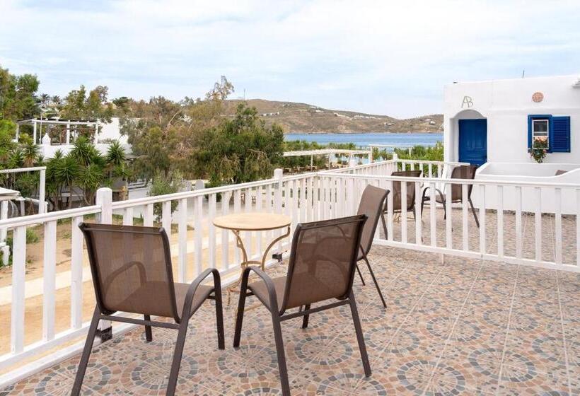 غرفة عائلية ذات إطلالة جانبية على البحر, Alexandros By The Beach   Serifos