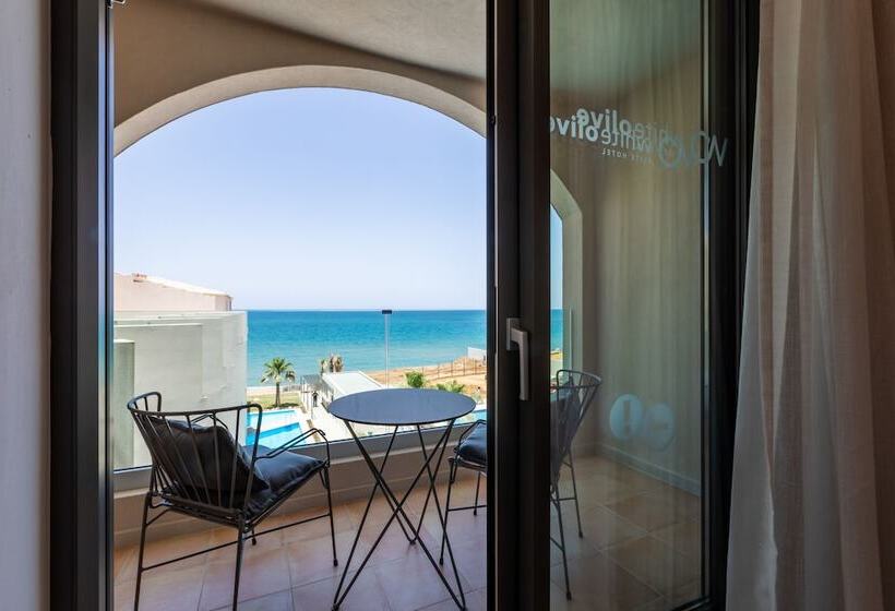 غرفة عائلية مطلّة علي البحر, White Olive Elite Rethymno