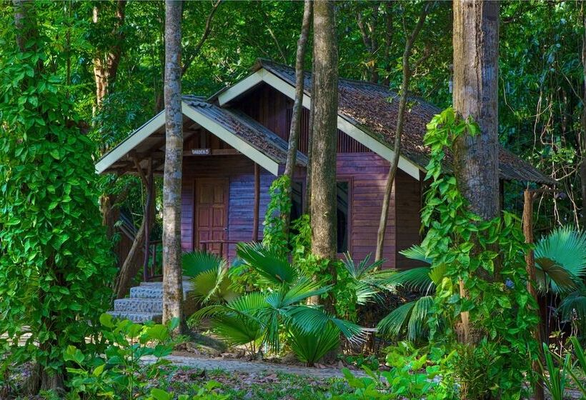스탠다드 방갈로 정원 전망, Khao Sok Riverside Cottages