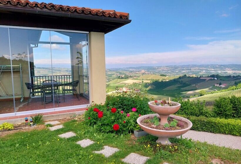 חדר דלוקס עם נוף להרים, Villa Bellavista Alba