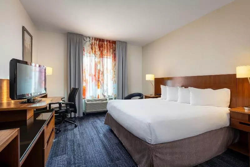 キングサイズベッドのスタンダードルーム, Fairfield Inn & Suites By Marriott Smithfield