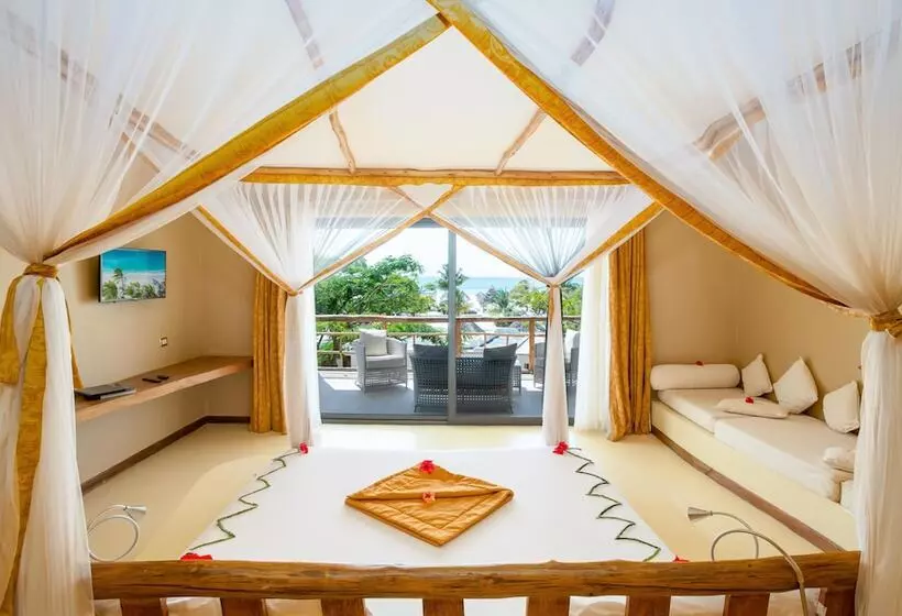 اتاق لوکس با چشم‌انداز دریا, Gold Zanzibar Beach House & Spa
