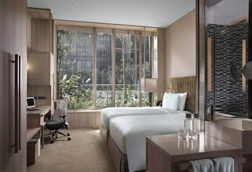 Deluxe Room King Size Bed, Parkroyal Collection Pickering, Singapore