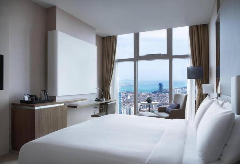 キングサイズベッドのデラックスルーム, Istanbul Marriott Hotel Sisli