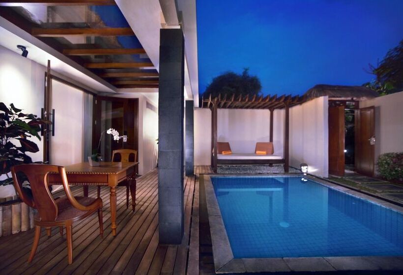 别墅: 1间卧室带游泳池, Aston Sunset Beach Resort  Gili Trawangan