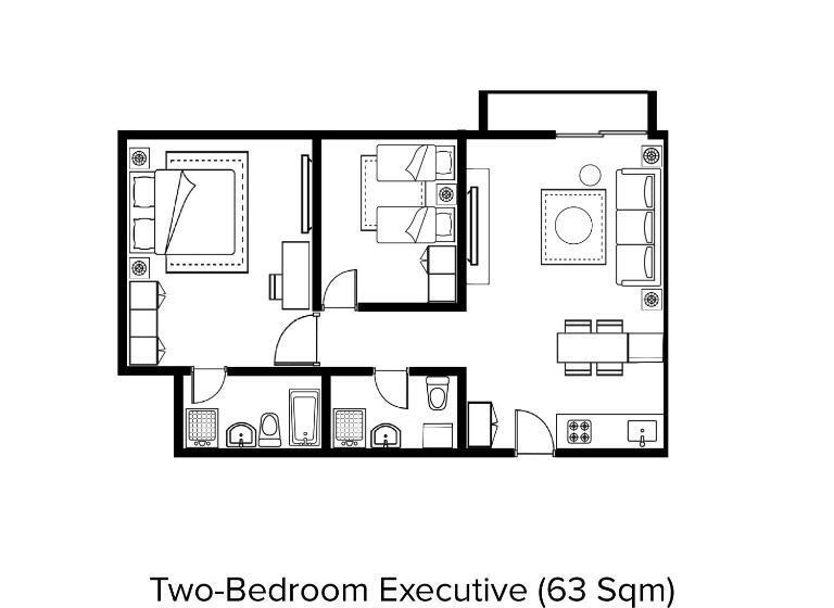 两卧行政公寓, Citadines Sudirman Jakarta