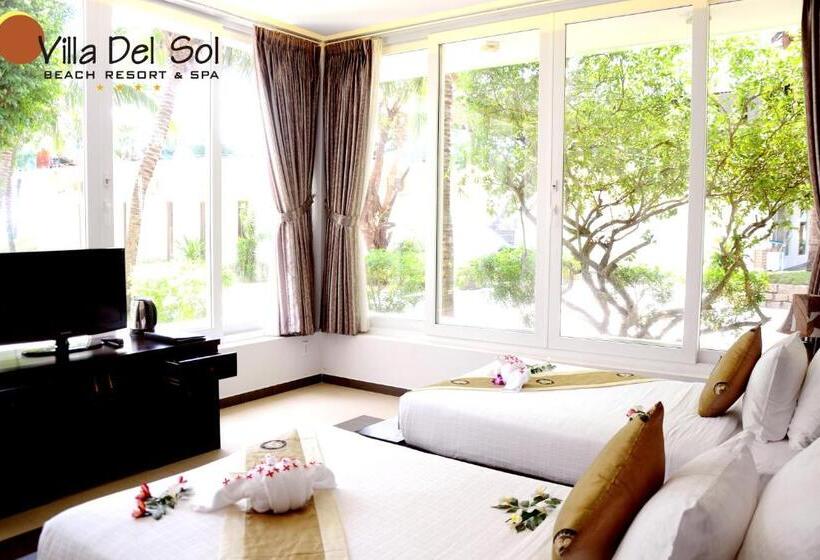 اتاق لوکس با چشمانداز باغ, Villa Del Sol Beach Resort & Spa
