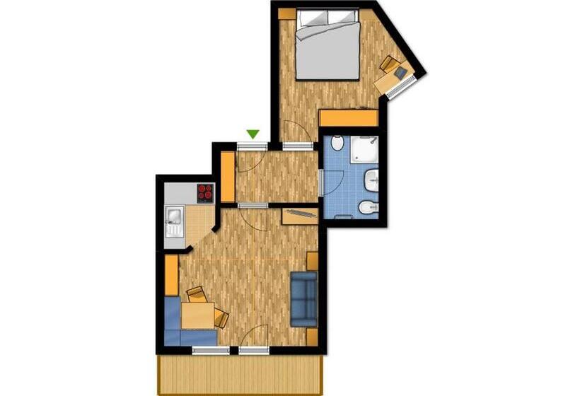 Апартаменты 1 Спальня с Балконом, Apartments Lasteis