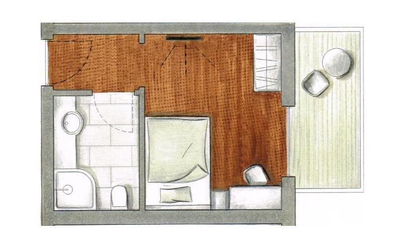 带阳台的标准单人间, Golserhof