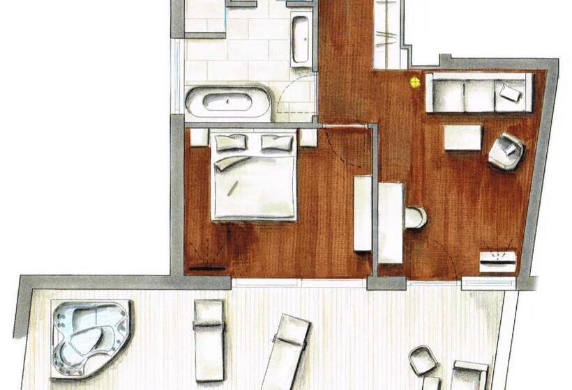 带按摩浴盆的套房, Golserhof