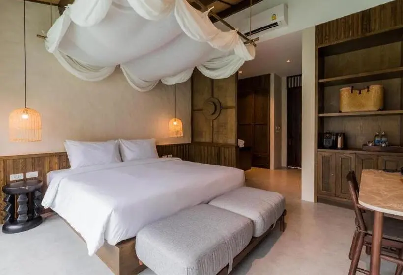 キングサイズベッドのスタンダードルーム, The Flow Samui Beach Resort