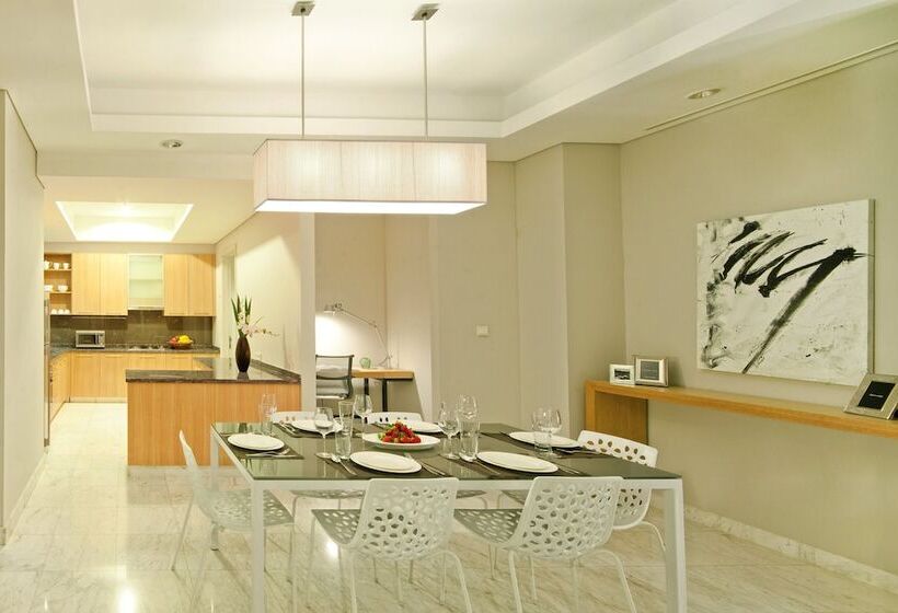 דירת דלוקס 3 חדרי שינה, Fraser Residence Sudirman, Jakarta