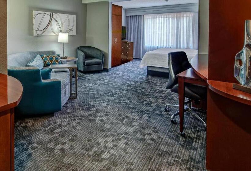 带大床的标准工作室, Courtyard By Marriott Troy